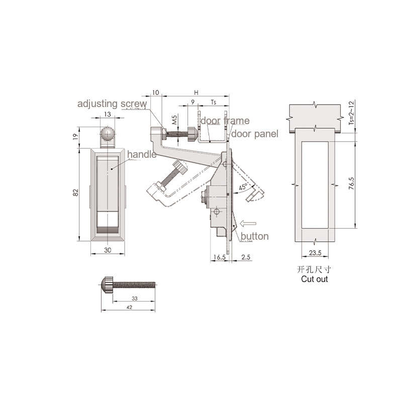 MS708-1 46.5H 15~36Ts 147g Endüstriyel Sıkıştırmalı Mandal Kilitleri MS708-1 46.5H 15~36Ts 147g Endüstriyel Sıkıştırmalı Mandal Kilitleri