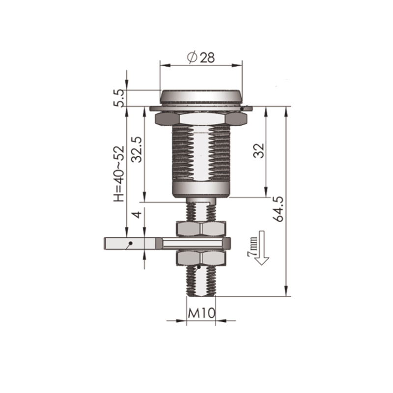 MS816-3A-1 Üçgen 8mm Kilit Silindir Sıkıştırma Mandalı Kilitleri MS816-3A-1 Üçgen 8mm Kilit Silindir Sıkıştırma Mandalı Kilitleri